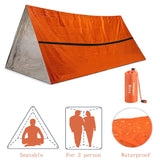 2 Person Emergency Shelter Bivy Survival Tent and Outdoor SOS Thermal Blanket Reusable